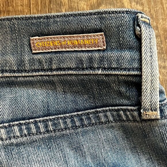 Citizens of Humanity Dani Cropped Straight Leg Jeans Size 27 Cuffed Medium Wash - Picture 6 of 11
